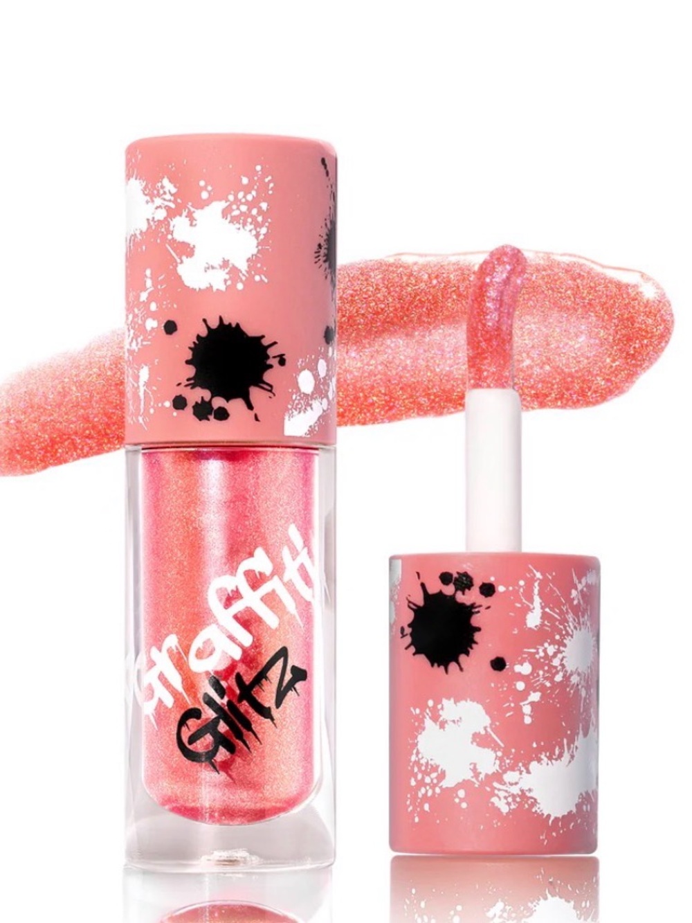 Hank & Henry Graffiti Glitz Shimmer Lip Gloss — Sol — Pink Radiance